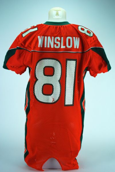 Kellen Winslow Game Used Miami Hurricane Jersey