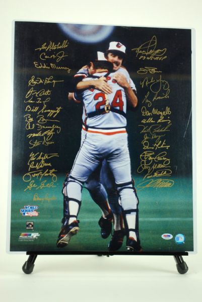 Baltimore Orioles 1983 Team Signed 16x20 World Series Championship Photo