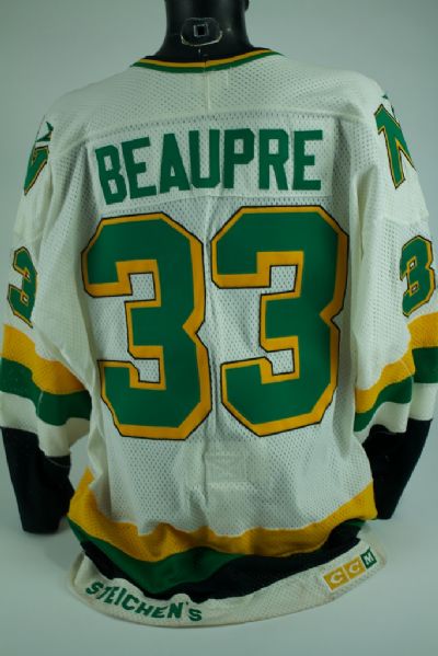 Don Beaupre Game Used Minnesota North Stars Jersey GU 9.5