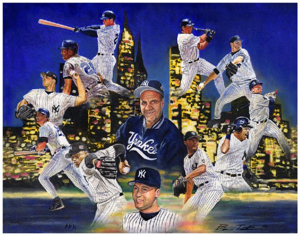 New York Yankees 2000 World Series Champions LE Giclee On Canvas Painted By Ben Teeter