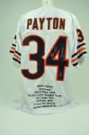 Walter Payton Autographed Stat Jersey