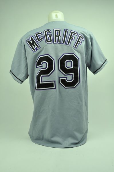 Fred McGriff Tampa Bay Devil Rays Game Used Jersey GU 9