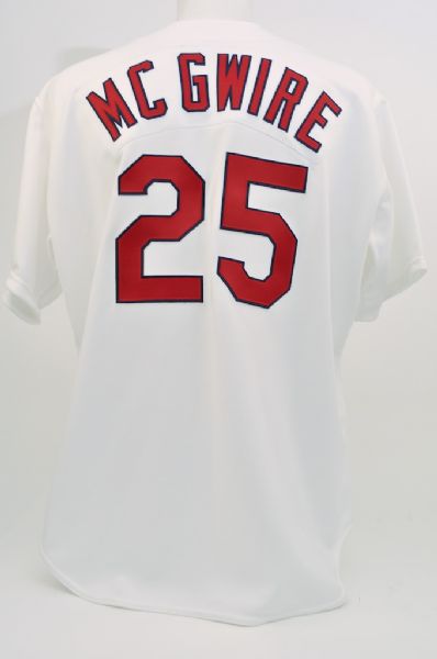 Mark McGwire 1998 Game Used & Autographed Jersey w/Jack Buck Provenance Letter