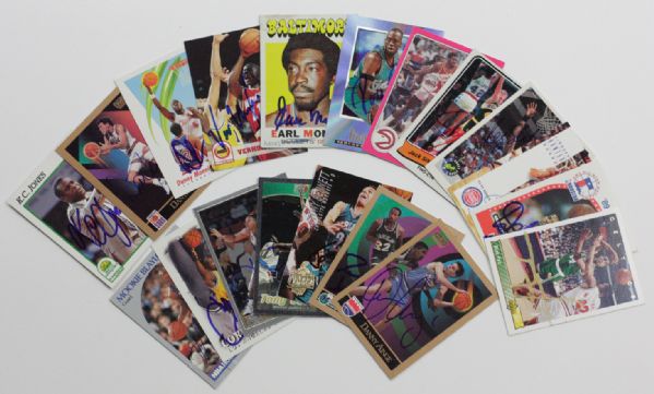 Lot of 19 Autographed NBA Cards