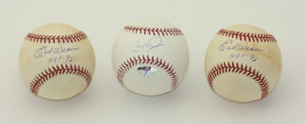 Baltimore Orioles Lot of 3 Autographed Baseballs