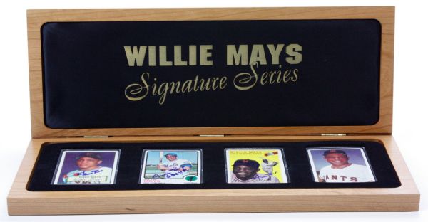 Willie Mays Autographed Signature Series Limited Edition Porcelain Card Set