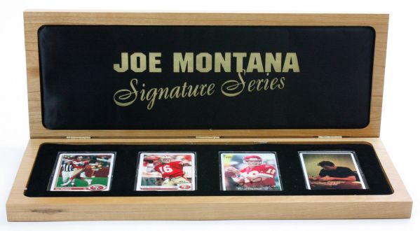 Joe Montana Autographed Signature Series Limited Edition Porcelain Card Set