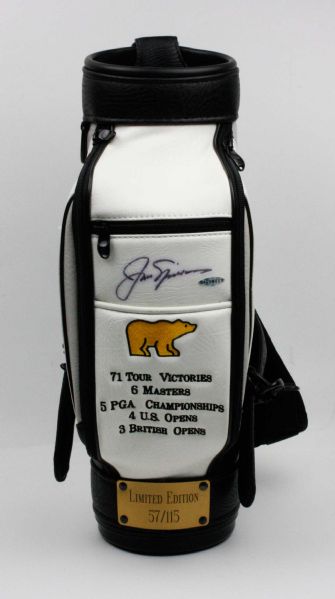 Jack Nicklaus Rare Autographed Limited Edition Miniature Golf Bag UDA