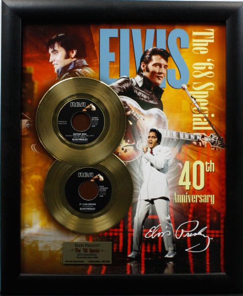 Elvis Presley "68 Special" Framed Limited Edition Gold Plated Records