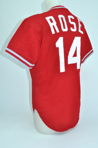 Pete Rose Cincinnati Reds 1987 Batting Practice Jersey w/Medium Use