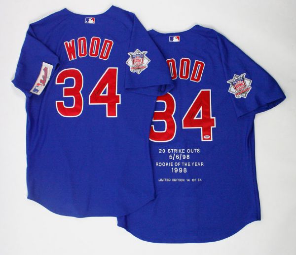 Lot of 2 Kerry Wood Signed Jerseys