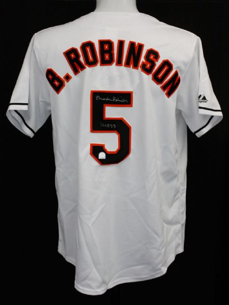 Brooks Robinson Autographed & Inscribed Baltimore Orioles Jersey  