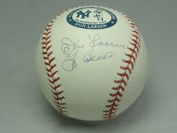 Don Larsen & Yogi Berra Autographed Baseball 