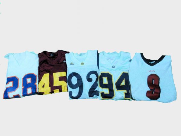 Big 10 & Pac 10 Lot of 5 Game Used Jerseys