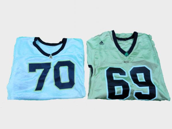 Notre Dame Fighting Irish Lot of 2 Game Used Jerseys