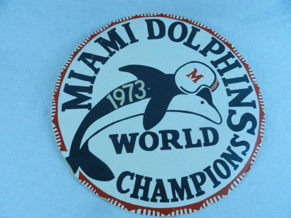 Miami Dolphins 1973 World Champions Cardboard Display