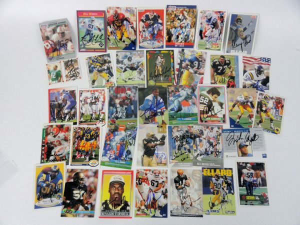 NFL Lot of 68 Autographed Cards