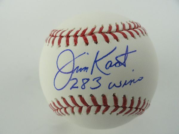 Jim Kaat Autographed & Inscribed "283 Wins" Baseball