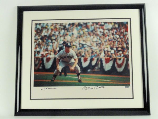 Mickey Mantle Autographed & Framed 16x20 Photo Upper Deck Authenticated