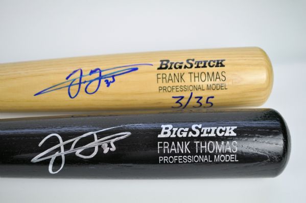 Frank Thomas Lot of 2 Autographed Bats