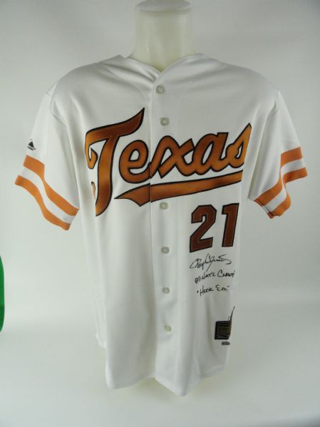 Roger Clemens Autographed & Inscribed Texas Longhorns Jersey