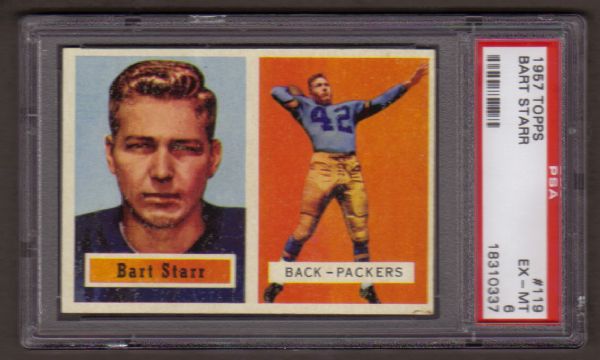 Bart Starr 1957 Topps Rookie Card PSA 6