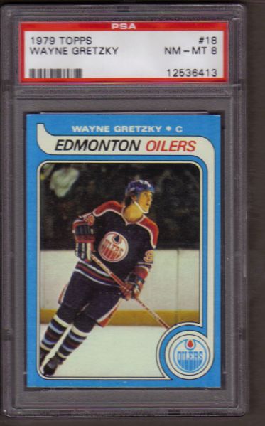 Wayne Gretzky 1979 Topps Rookie Card PSA 8