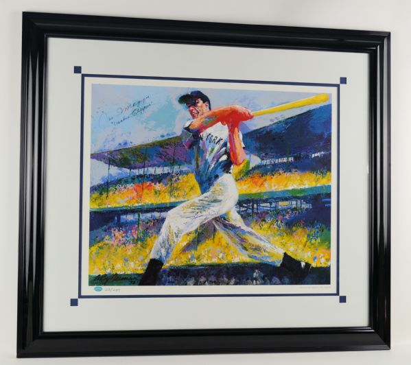 Joe DiMaggio Leroy Nieman Limited Edition Artwork Signed "Yankee Clipper"