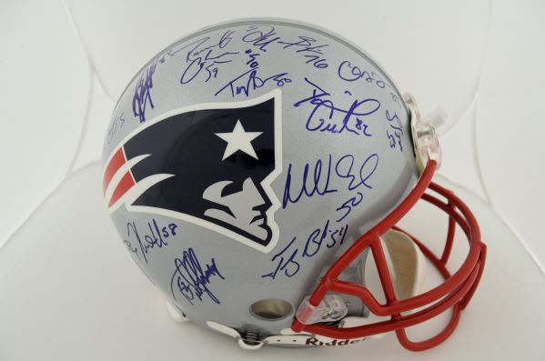 New England Patriots 2005 Limited Edition Team Signed Helmet Steiner LOA