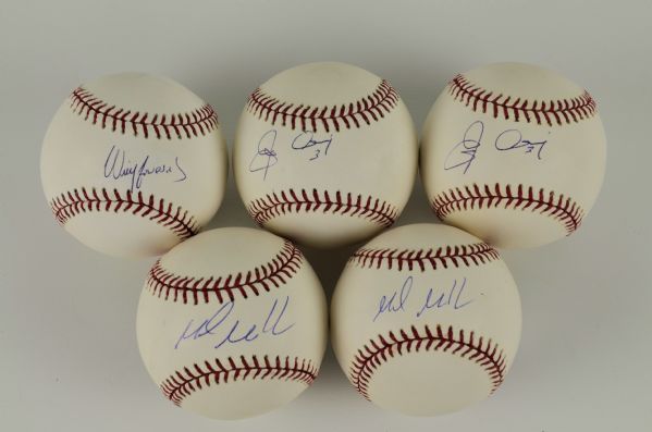 Lot of 5 Autographed Baseballs