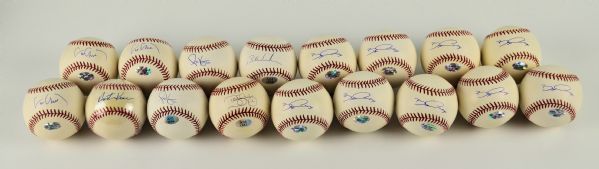 Lot of 17 Autographed Baseballs