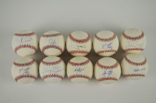 Lot of 10 Autographed Baseballs w/Manny Ramirez