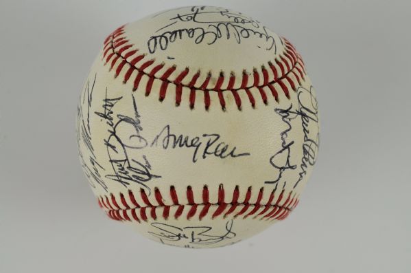 California Angels 1990 Team Signed Baseball