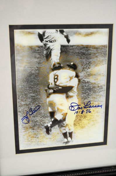 Yogi Berra & Don Larsen Dual Signed Perfect Game Photo