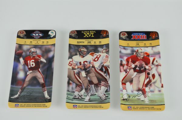 Joe Montana Super Bowl Ticket Plate Collection