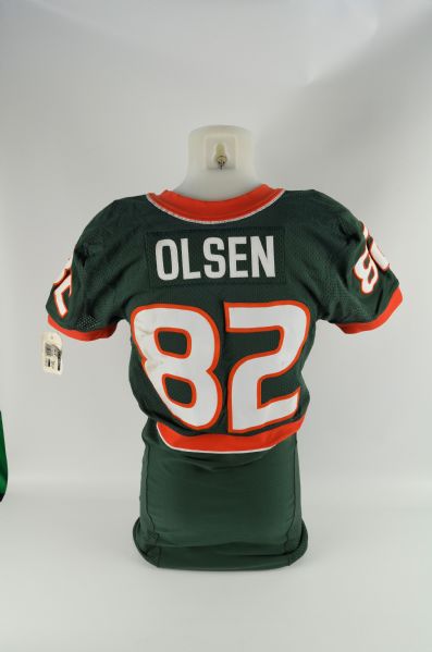 Greg Olsen 2005-06 Miami Hurricanes Jersey w/Heavy Use