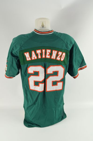 Matienzo #22 Miami Hurricanes Baseball Jersey w/Medium Use