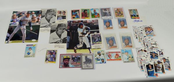 Milwaukee Brewers & Seattle Pilots Autographed Photo & Card Collection