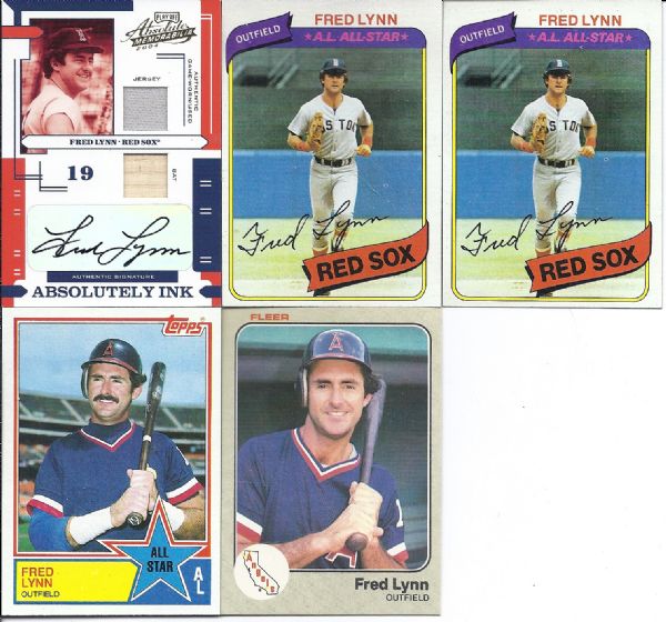 Fred Lynn Card Lot