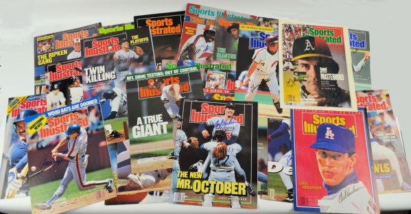 MLB Lot of 24 Autographed Sports Illustrated Covers