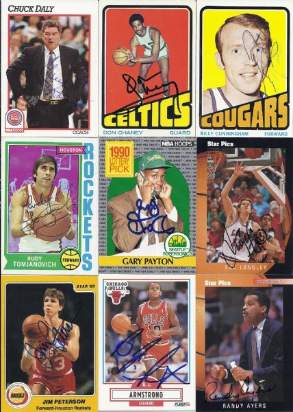 NBA Lot of 21 Autographed Cards