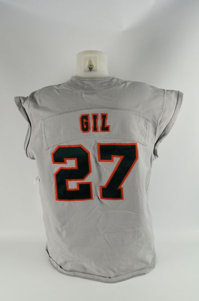 Gil #27 Miami Hurricanes Baseball Jersey w/Medium Use