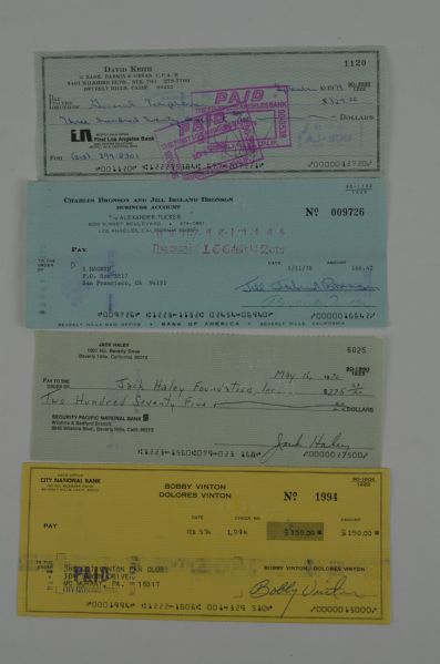 Celebrity Lot of Signed Checks