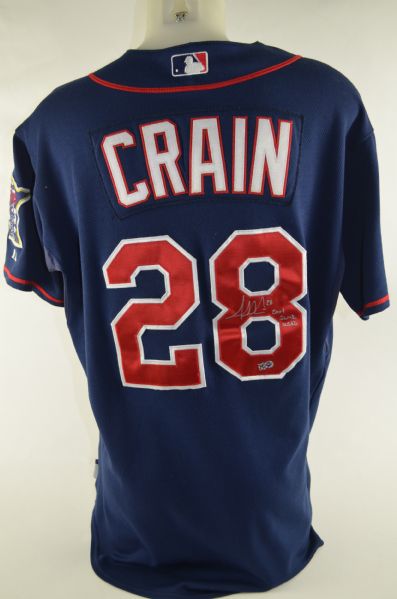 Jesse Crain 2009 Minnesota Twins Professional Model Alternate Blue Jersey w/Medium Use 