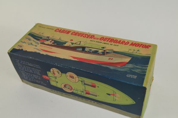 Vintage 1950s Toy Boat Made by Linemar w/Original Packaging