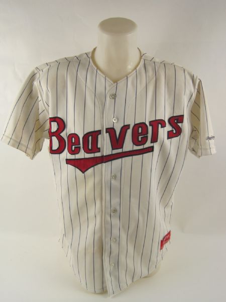 J.T. Bruett 1992 Portland Beavers Professional Model Jersey w/Heavy Use