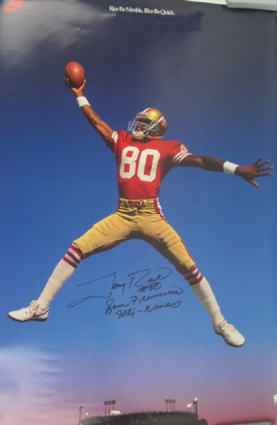 Jerry Rice Autographed Poster