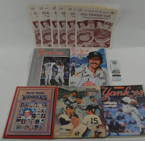 New York Yankees Lot of Programs & Tickets