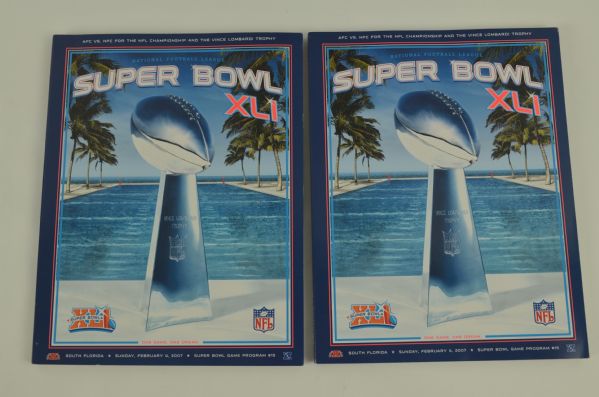 Super Bowl 41 Lot of 2 Programs