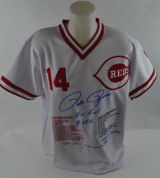 Pete Rose Autographed & Inscribed Limited Edition Jersey